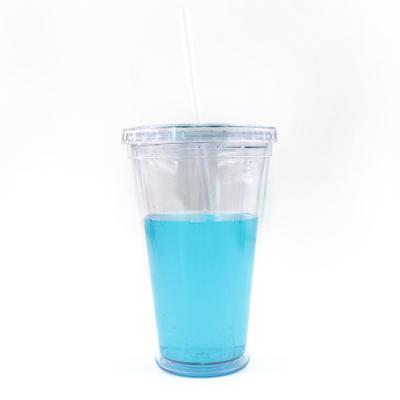 China Viable wholesale transparent double plastic cups for sale