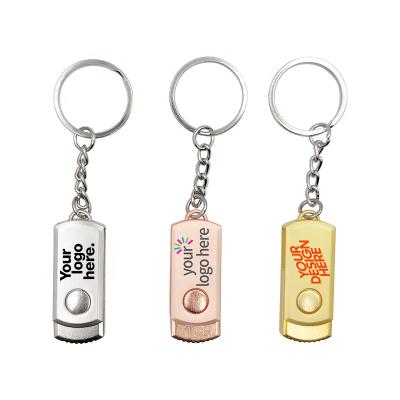 China Hot Selling YONANSON Birthday USB Drive Metal Swivel USB Flash Stick With Logo Flash Drive Gift for sale