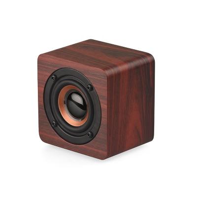 China Mini Wireless Wooden Speaker Portable Wireless Speaker 10m Wireless Range for sale