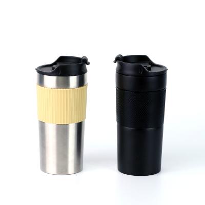 China WITH LID vacuum insulated travel mug with interchangeable French press lid, press and travel coffee thermos for sale