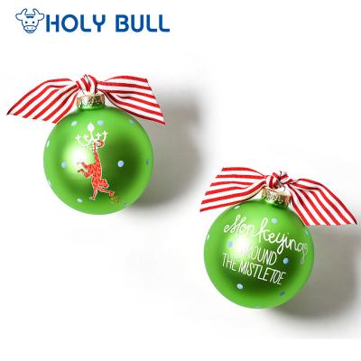 China Colorful Plastic Decoration Christmas Ball With Logo Dia8cm for sale