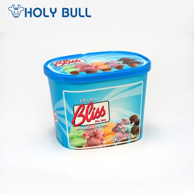 China OEM Aseptic Design Plastic Holybull Ice Cream Packaging Container, LDPE Jam Container Packaging for sale