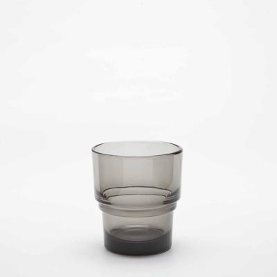 China Modern High Quality Antique Color 210ml Modern Design Black Beer Whiskey Water Glass Mug for sale