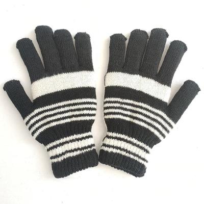 China Warmth Gloves Men Winter Thick Jacquard Woolen Knitted Gloves Cold Weather Accessories for sale