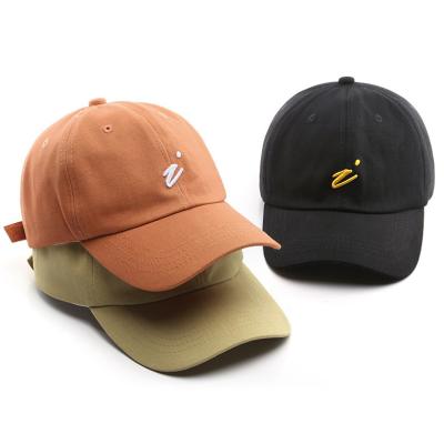 China The COMMON high quality cotton embroidery alphabet men's baseball cap fashion simple embroidery soft top men's baseball cap for sale