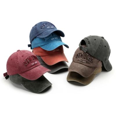 China High Quality Professional Baseball Caps COMMON Manufacturer Custom Washed Old Cowboy Embroidery Baseball Cap Men Women for sale