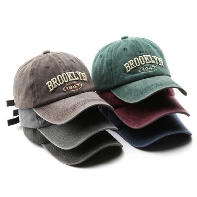 China Cotton Embroidery High Quality 6 Panel Logo Plain COMMON Wash Distressed Dad Hat, Gorras Baseball Cap for sale