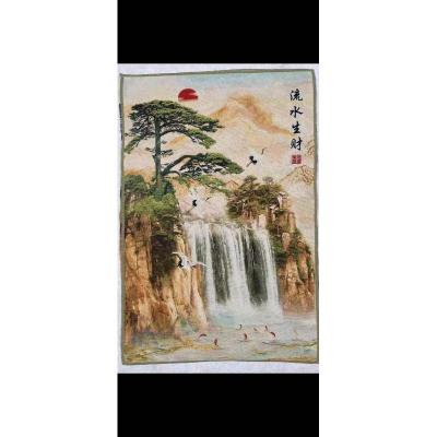 China Chinese style luxury creative background art home decorative painting landscape for sale