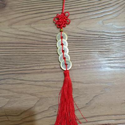 China China manufacturer new car wholesale tassel pure copper pendant five emperors silver feng shui pendant for sale