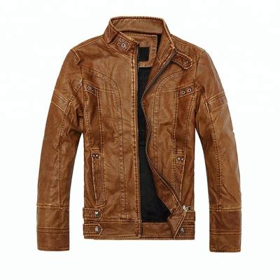 China Wholesale Winter Men's Plus Size Motorcycle Leather Jacket for sale