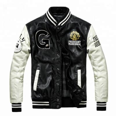 China Plus Size Varsity Jacket With Letterman Leather Jacket Mens Jacket Wholesale Baseball Sports Sleeve Embroidery Patch for sale