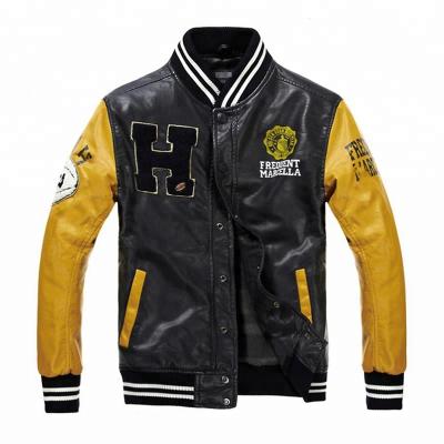 China Wholesale custom mens american college leather jacket windproof for sale