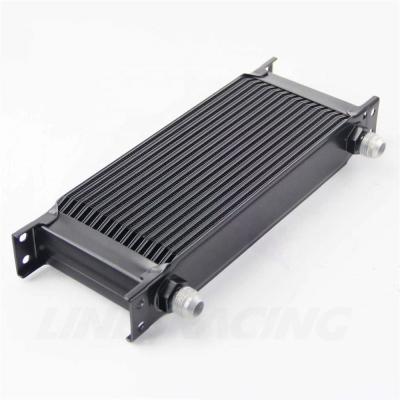 China Universal Aluminum Oil Cooler 16 Row AN10 Engine Transmission Aluminum Oil Cooler Radiating System for sale