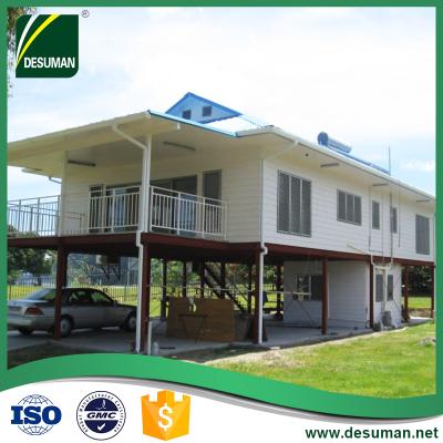 China Parking lot DESUMAN t-bars plans steel frame log building 20ft prefab house for sale