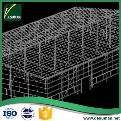 China Hotel DESUMAN Canopy Poland factory church peb steel structure building shopping mall small for car parking for sale