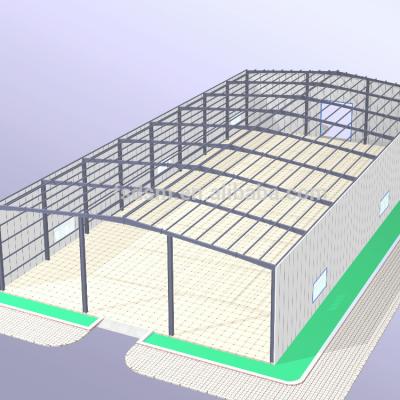 China Warehouse Indonesia Galvanized Light Steel Structure Prefab Workshop Building Modular Warehouse Building In Customized Size for sale