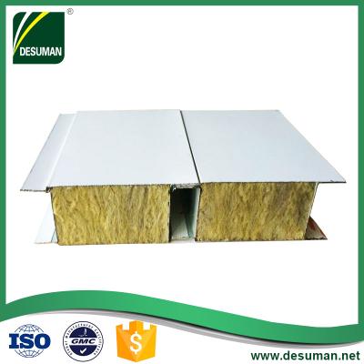 China Fast Installation DESUMAN Cheapest Fireproof Shipping Container Styrofoam Roof Rockwool Sandwich Panel For Truck Body for sale