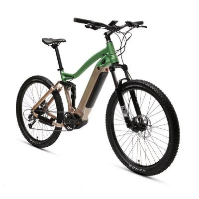 China 27.5 Inch Full Suspension Mid Rider Electric Motor Bike Adult Aluminum Alloy Mountain Easy Electric Bicycle for sale