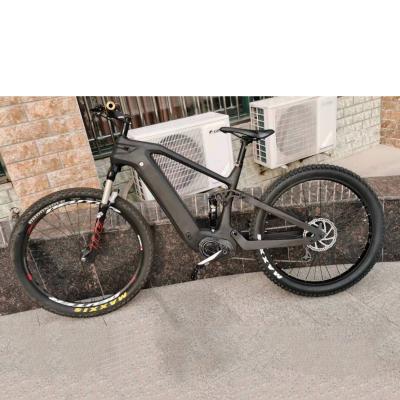 China Factory direct sale 26inch electric carbon fiber factory direct sale 26inch full suspension mountainbike OEM carbon frame hidden battery ebike for sale