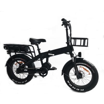 China Hot Selling Aluminum Alloy Mini 20inch Folding Mid Motor Fat Electric Bicycle for sale