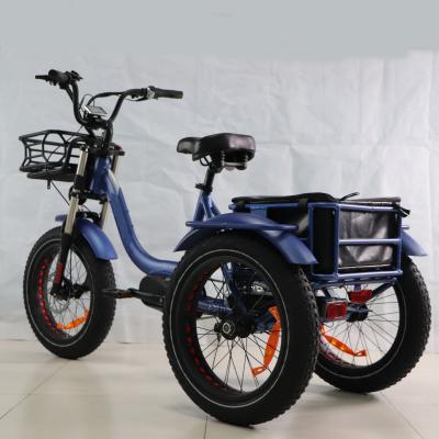 China New Design 20inch 3 Wheel Aluminum Alloy Mid Drive Bike Adults Big Tire Hot Sale Electric Tricycle Easy Rider Electric Bike for sale