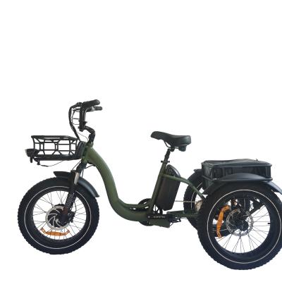 China Hot sale 20inch 750w aluminum alloy front motor e bike fat tire electric tricycle three wheel fat tire electric tricycle other electric bike for sale