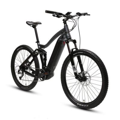 China Hot sales ebike 27.5 aluminum alloy electric mountainbike full suspension mid drive motor electric bicycle for sale