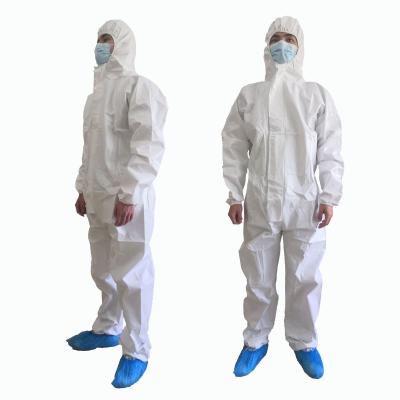 China Hospital Safety Medical Protective Clothing EN14126 Waterproof Breathable Clothing Protective Coverall for sale