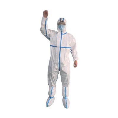 China Safety Breathable Anti-Static Protective Disposable Protective Clothing Anti-dust Work Suit Coverall Waterprppf Protective Clothing for sale