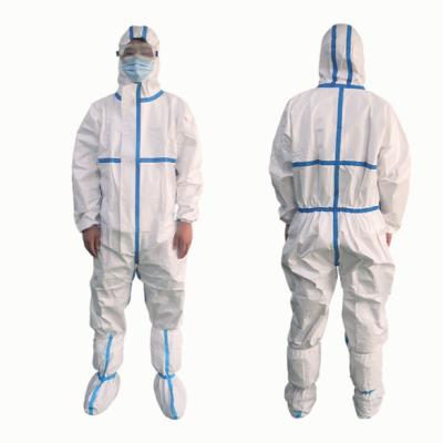 China Breathable Breathable Disposable Protective Coverall Working COVERALL Type 5B / 6B for sale