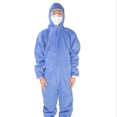 China Breathable Safety Polypropylene Disposable Clothing Coveralls Microporous Protective Clothing for sale