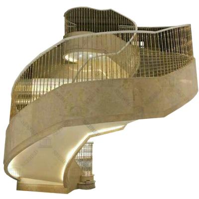 China Modern custom arch steel stair series without support, large shopping malls, clubs, hotels, sales centers for sale