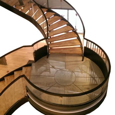 China Modern custom arch steel stair series without support, large shopping malls, clubs, hotels, sales centers for sale