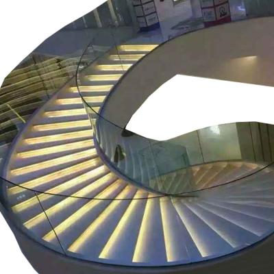 China Modern custom arch steel stair series without support, large shopping malls, clubs, hotels, sales centers for sale