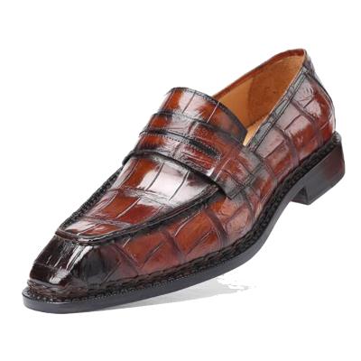 China Fashion \comfortable \durable \non-slip \fancy brand luxury men's slip on elegant shoes Goodyear welted handmade crocodile leather shoes formal shoes for sale