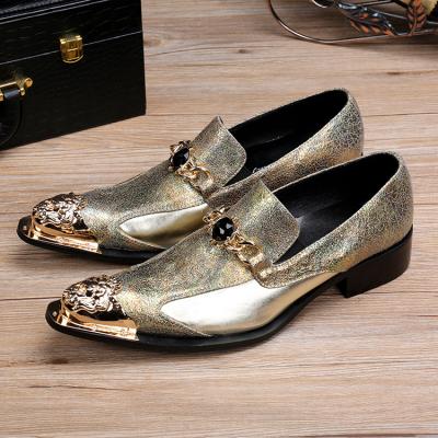 China GenuineLeather 2018 New Fashion Style Stylish Men's Shoes Anti-slip Wedding Shoes Sapato Social Male Party Shoes for sale