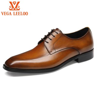 China Hot Sale Anti-slippery Leather First Kind Upper Material Derby Dress Shoes, Business Men Formal Shoes Plus Size for sale