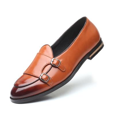 China Anti-slippery famous brand British style men's loafers with buckle NO-slip mens dress casual shoes for sale