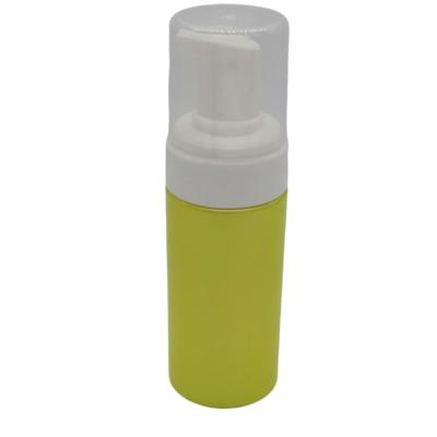 China Foam Mini Plastic Cosmetic Portable Pearly Yellow PET 120ML Empty Cosmetic Bottles For Lotion for sale