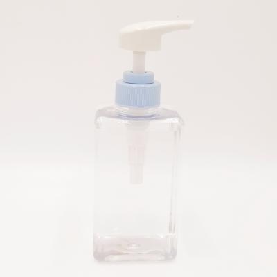 China 450ML PET Lotion Lotion Foam Pump Bottles Eco-friendly Clear Square Clear Plastic Bottle Custom Made Empty Plastic Bottles for sale