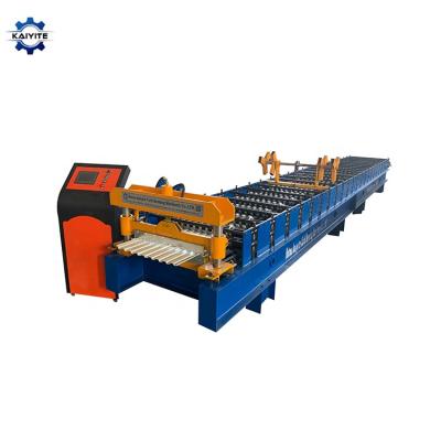 China Shutter Door 710 Mm Australian Style Aluminum Shutter Door Material Panel Roll Forming Machine for sale