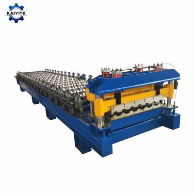 China Building Material Shops Good Quality Glazed Aluminum Composite Roof Tile Roll Panel Forming Machine for sale