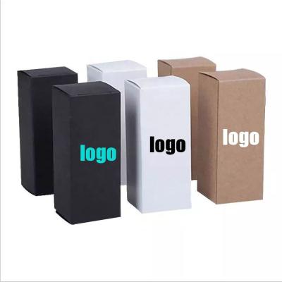 China Customized Cosmetic Paper Box Tube Paper Box Recyclable Blank Black White Recyclable Nail Polish Oil Cosmetic Packaging for sale