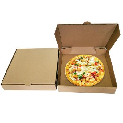 China High Quality Custom Recyclable Corrugated Brown Lock Angle Pizza Box For Pizzeria Cafe Restaurant Picnic for sale