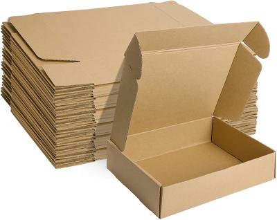 China Recycled Materials Wholesale Recycled Corrugated Box Paper Folding Kraft Paper Boxes Garment Underwear Shipping Packing Box for sale