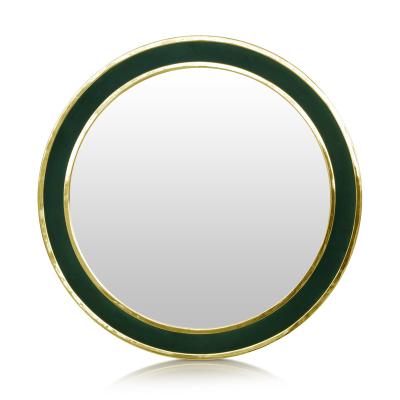 China Metal Frame Art Living Room Round Mirrors European Style Minimalist Decorative Wall Decor Wall Diameter 80cm/34.5 Inch for sale