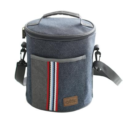 China Waterproof custom logo stripe bolsa de enfriamiento insulated lunch cooler bag wine cooler bag for sale