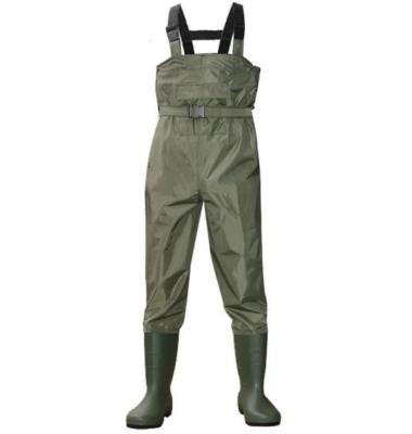 China Unisex Waterproof Hunting Fishing Waders For Women Mens With Wading Boots And Belt for sale