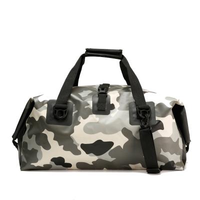 China Good quality waterproof custom pvc duffel bag sublimation GYM military travel camouflage bags manufacturer for upgrade for sale