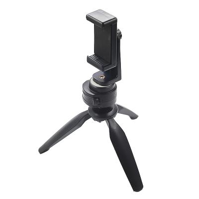 China C9 Mini Portable Tripod +Phone Camera and Mobile Phone Tripod Holder Clip Holder Aluminum Selfie Stick Tripod for sale